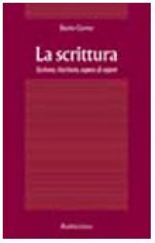 scrittura. scrivere riscrivere sapere di sapere
