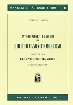 introduzione allo studio del diritto canonico moderno tomo primo 2ed.