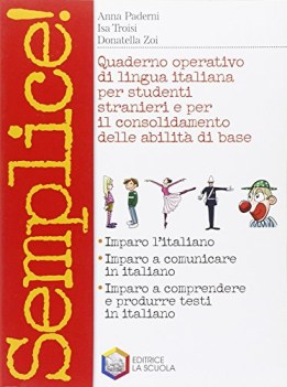 semplice quaderno di lingua italiana per studenti stranieri